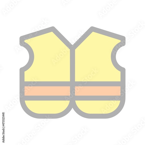 Vest Filled Light Vector Icon Design