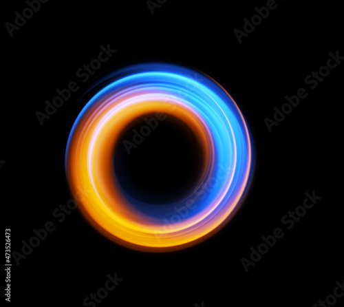 Vivid abstract background. Beautiful swirl trail effect frame.  .Mystical portal. Bright sphere lens. Rotating lines. Glow ring. .Magic  ball. Led spiral. Glint lines. Focus place. Illusory flash.