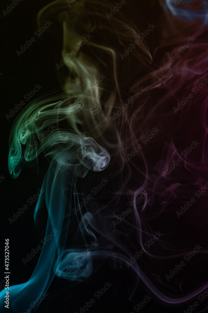 abstract colored smoke on black background abstract colored smoke on black background