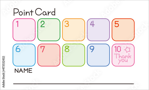 ポイントカード　カラフル