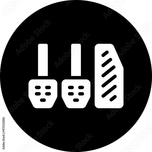 car pedals glyph icon