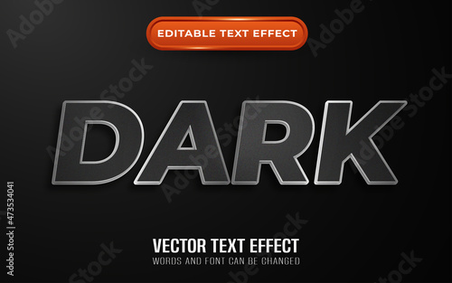Dark editable text effect