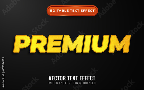 Premium editable text effect