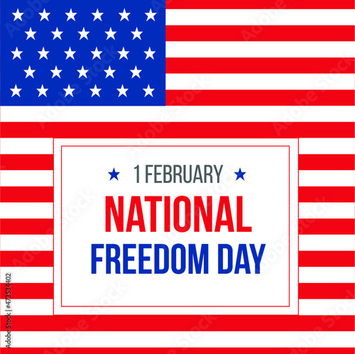 National Freedom Day Vector Card. National Freedom Day Vector Poster. National Freedom Day Banner.