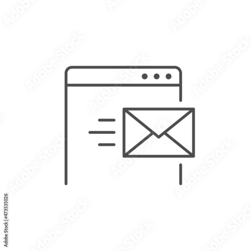 Website email line outline icon