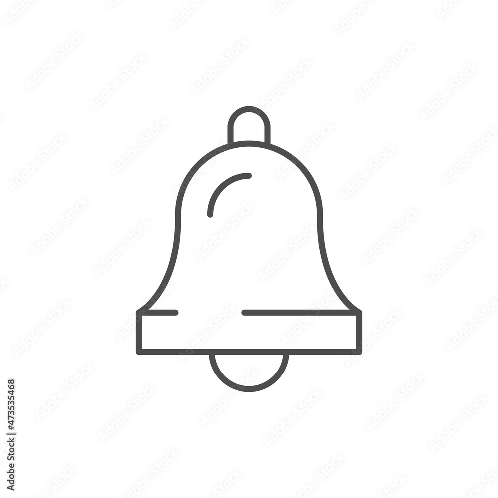 Notification bell line outline icon Notification bell line outline icon