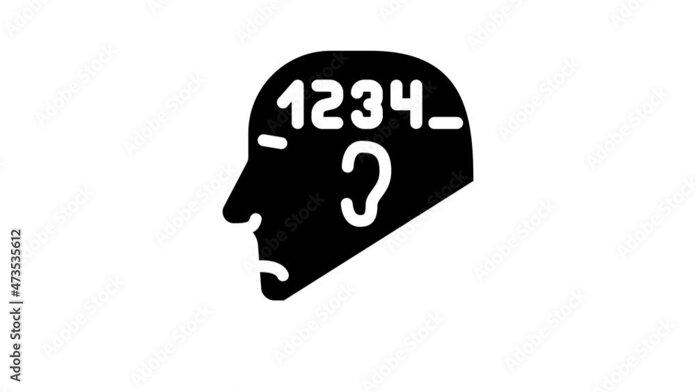 counting neurosis animated glyph icon counting neurosis sign. isolated on white background counting neurosis animated glyph icon counting neurosis sign. isolated on white background