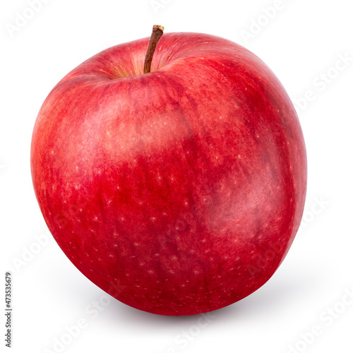 Red apple isolated. Apple on white background. With clipping path. Full depth of field.