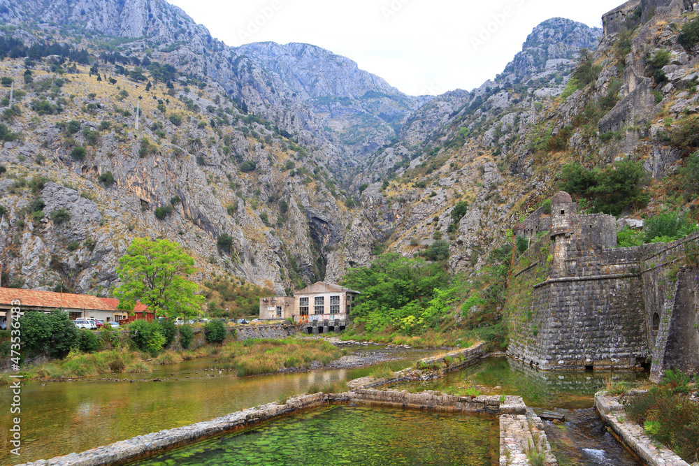 Old Hydroelectric Power Plant near the Old Town in Kotor, Montenegro
