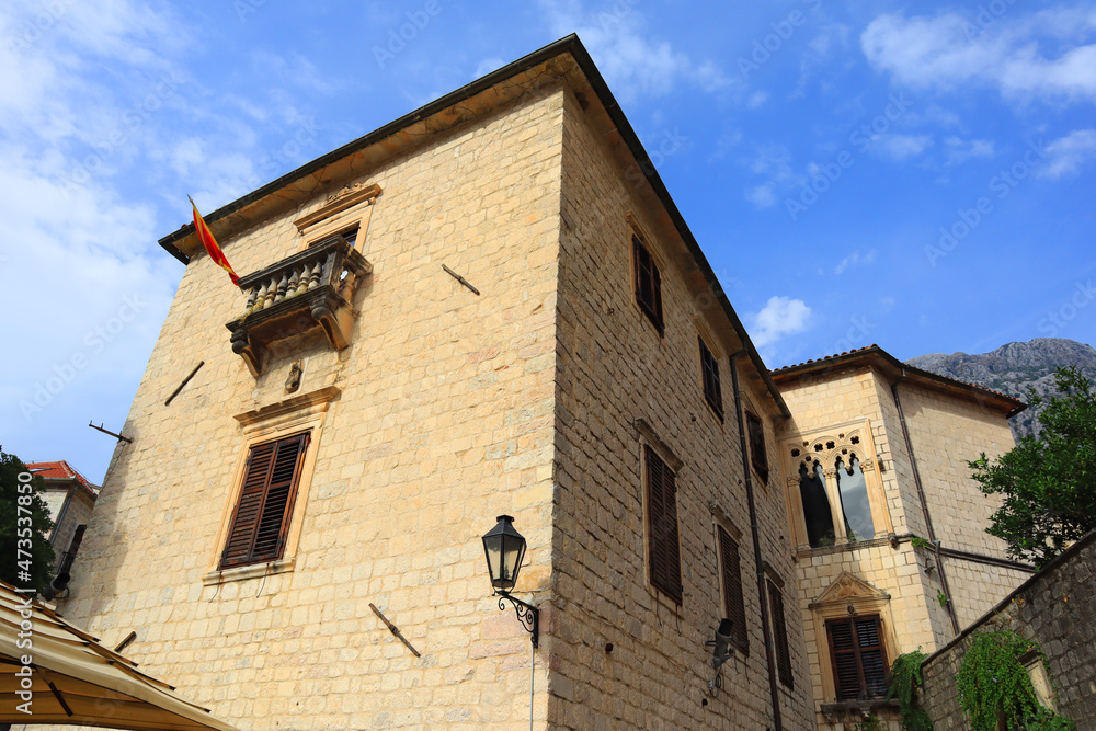 Palace of family Drago in Old Town in Kotor, Montenegro