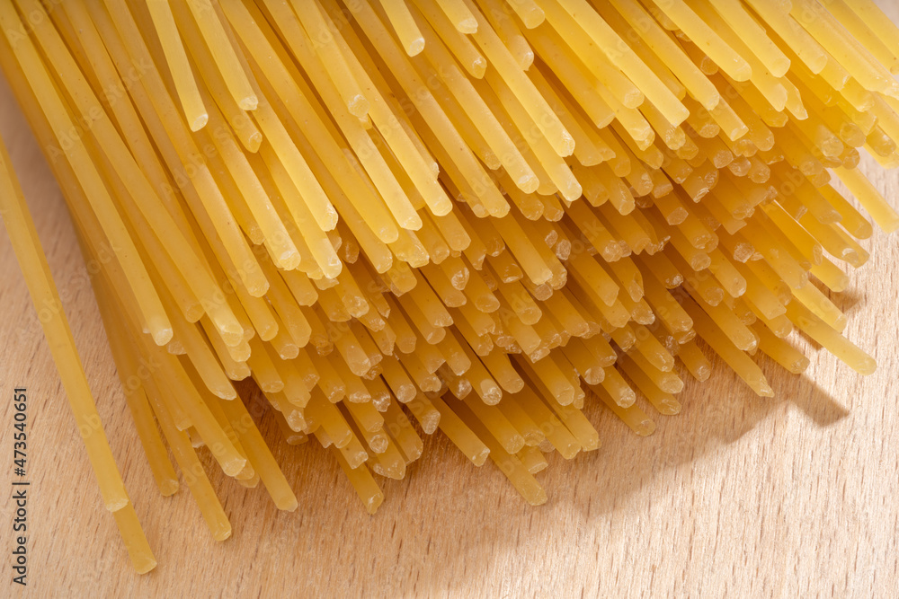 Detailed and large close up shot of spaghetti noodles. Detailed and large close up shot of spaghetti noodles.