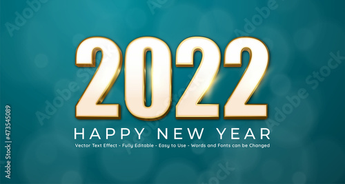 Happy New Year 2022 editable on tosca background