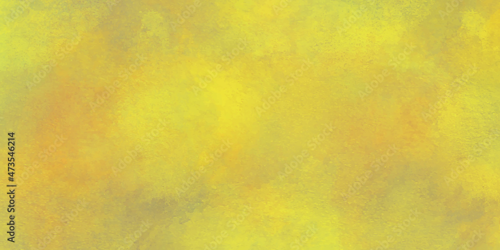 abstract yellow background or gold Christmas background with bright center spotlight, vintage grunge background texture