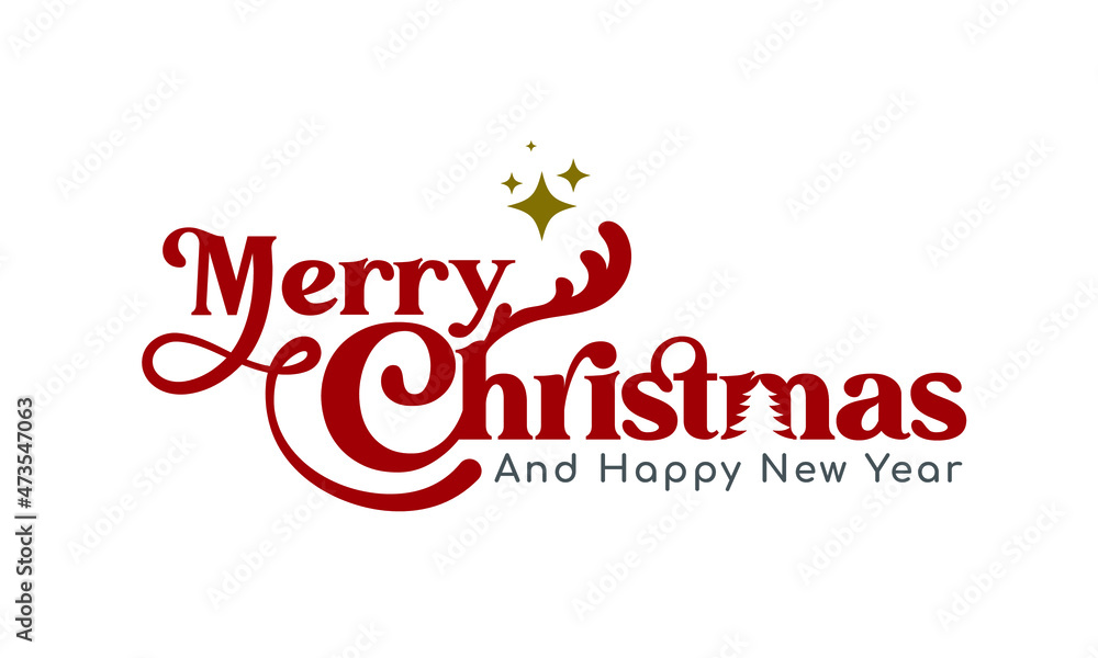 Merry Christmas And Happy New Year Lettering Design Card Template merry-christmas-and-happy-new-year-lettering-design-card-template