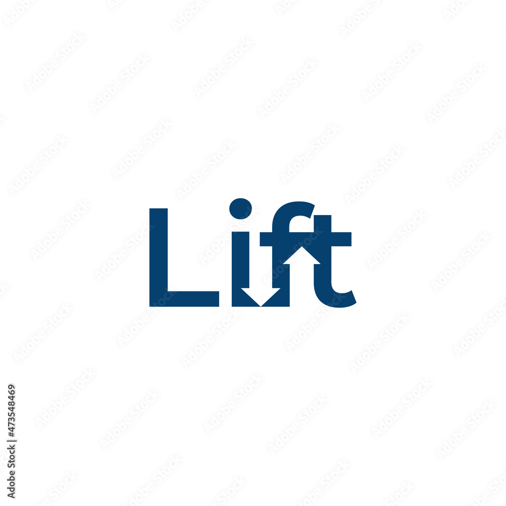 lift logo lettering design vector template lift logo lettering design vector template