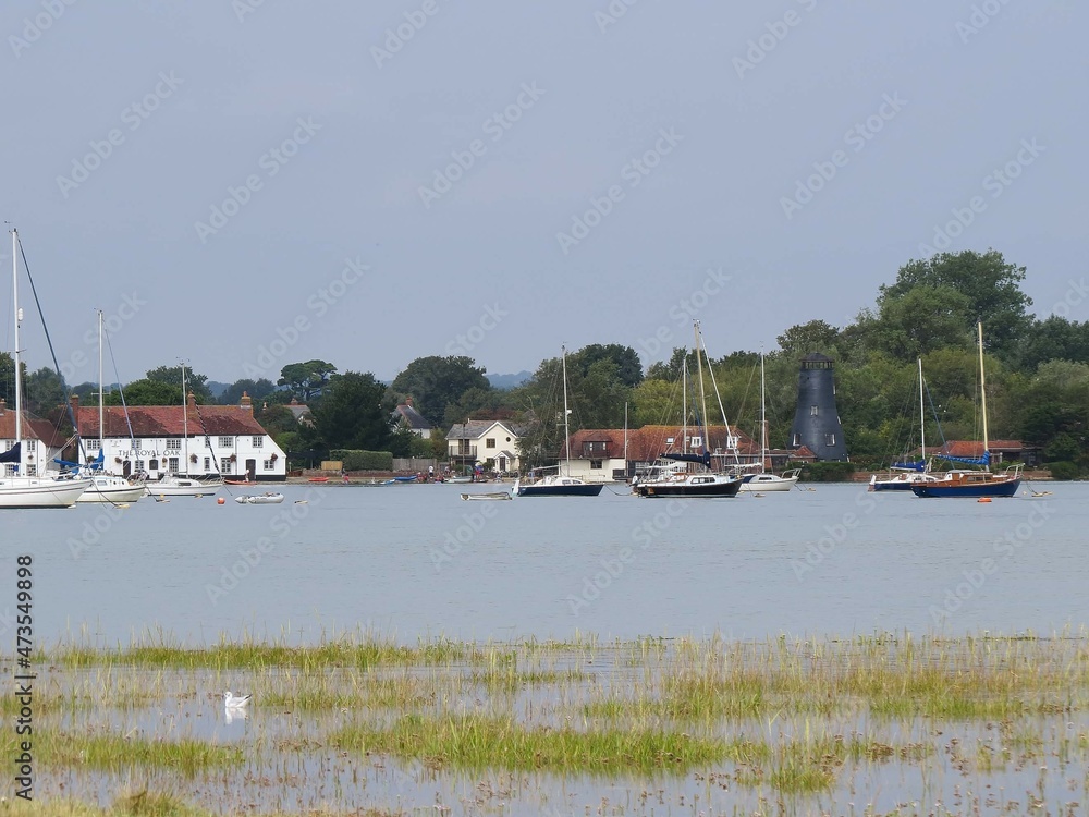 view of historic Langstone Mill Hampshire England view of historic Langstone Mill Hampshire England