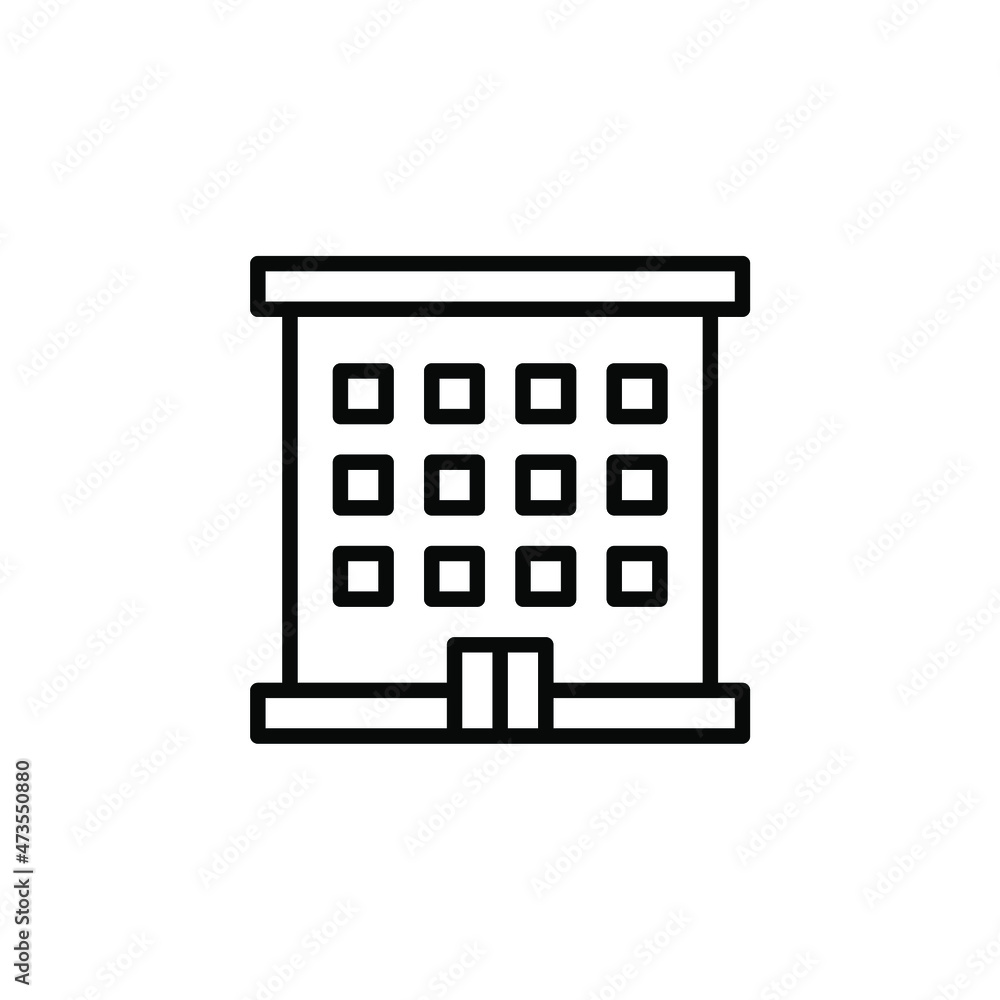 Hotel, apartment Line Icon, Vector, Illustration, Logo Template. Suitable For Many Purposes. Hotel, apartment Line Icon, Vector, Illustration, Logo Template. Suitable For Many Purposes.