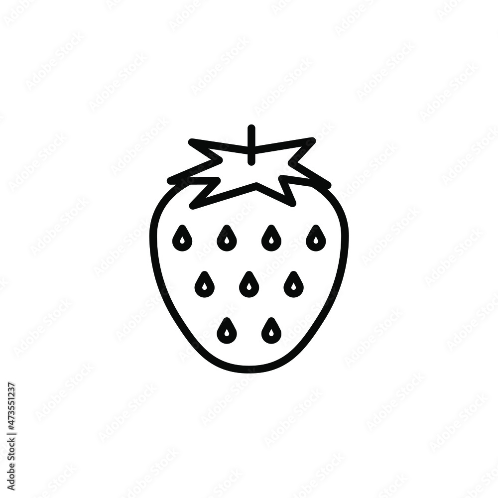 Strawberry Line Icon, Vector, Illustration, Logo Template. Suitable For Many Purposes. Strawberry Line Icon, Vector, Illustration, Logo Template. Suitable For Many Purposes.
