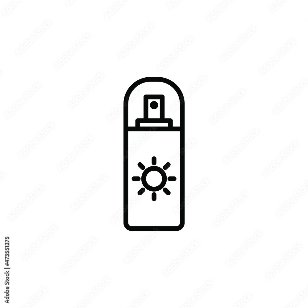Sunscreen, sunblock Line Icon, Vector, Illustration, Logo Template. Suitable For Many Purposes. Sunscreen, sunblock Line Icon, Vector, Illustration, Logo Template. Suitable For Many Purposes.
