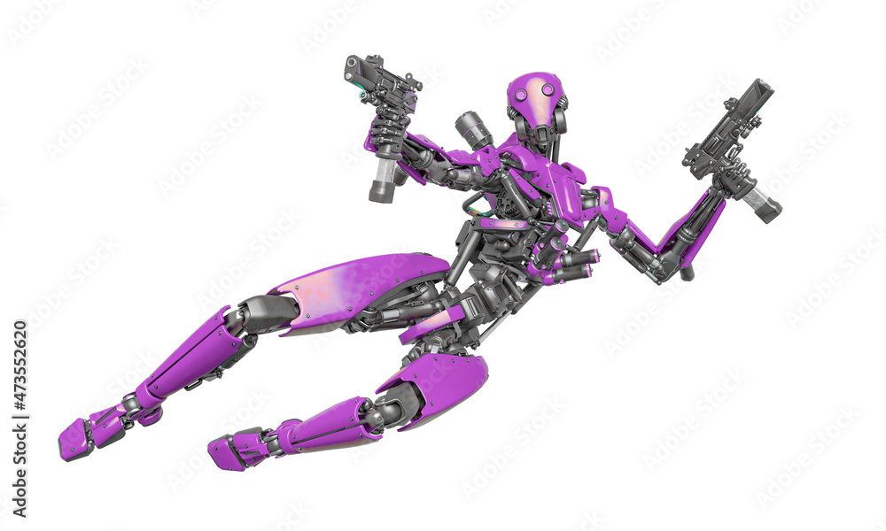 droid soldier is shooting in action and holding a pistol droid soldier is shooting in action and holding a pistol