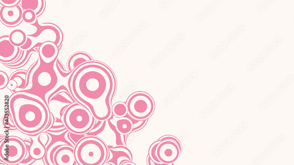 Liquid 3D lollipop metaball, with organic structure. Abstract vector candy background. Fluid fun pink shapes. Liquid 3D lollipop metaball, with organic structure. Abstract vector candy background. Fluid fun pink shapes.