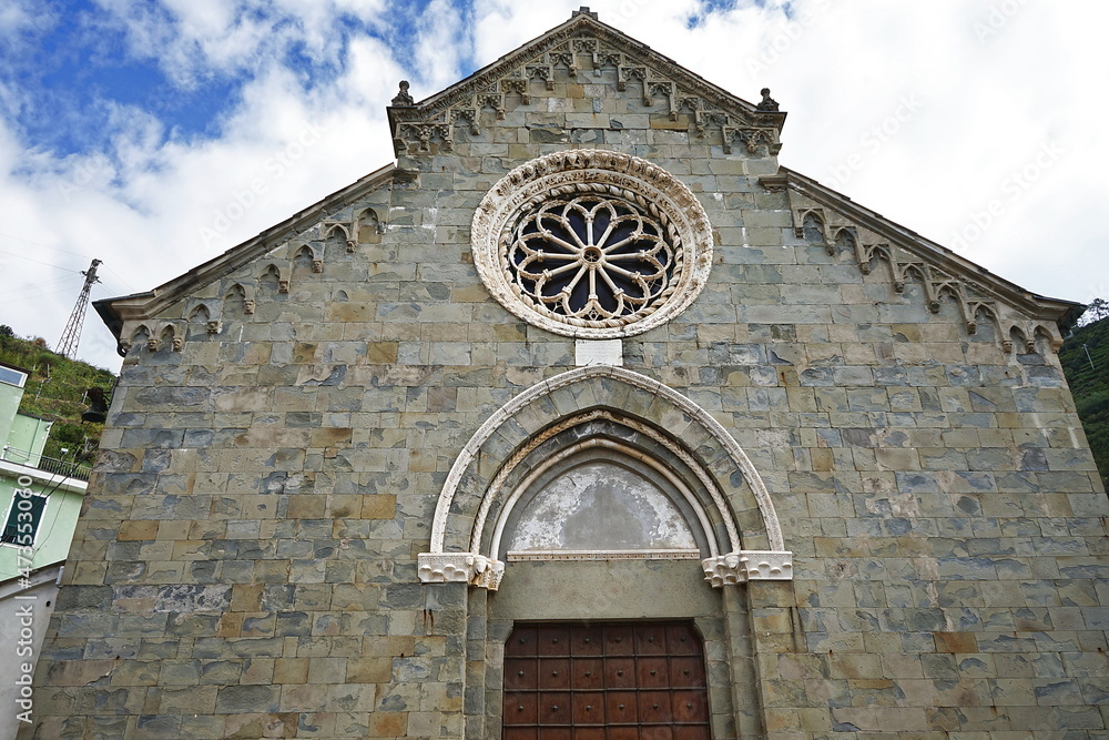 Church of San Lorenzo martyr Manarola, Cinque Terre, Italy