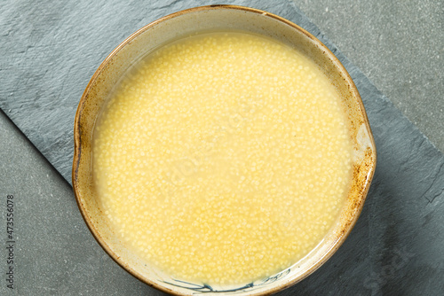 A bowl of delicious and nutritious millet porridge