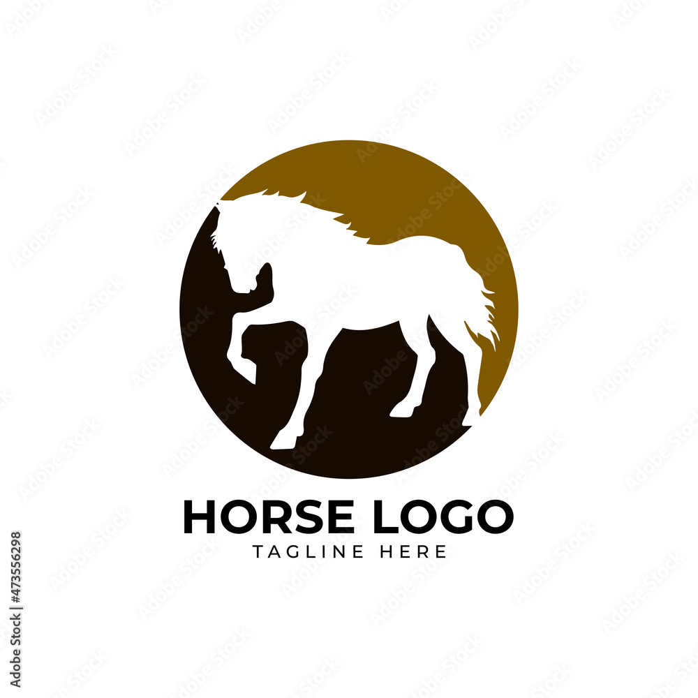 Creative Horse Elegant Logo Symbol Design Illustration Vector for Company