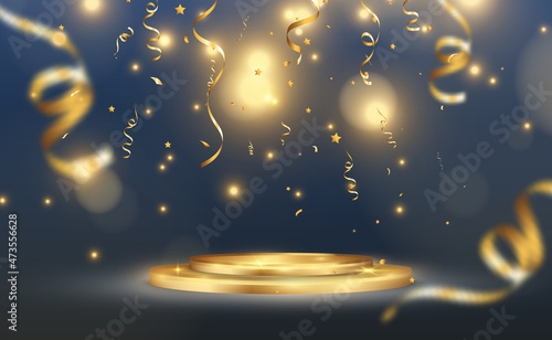 Vector illustration for award winners. Pedestal or platform for honoring prize winners.