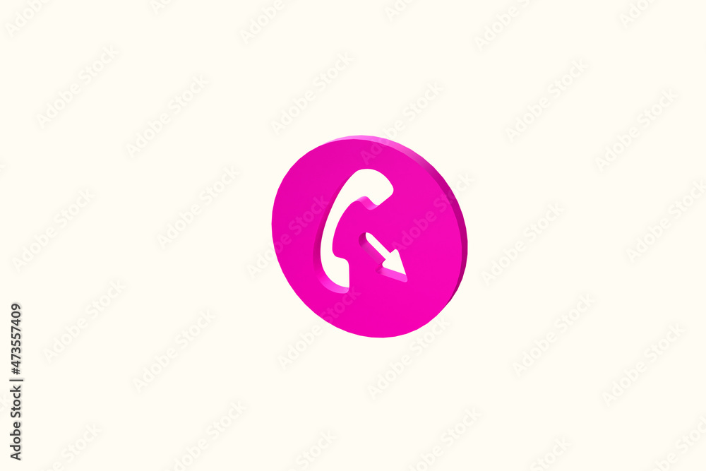 Phone icon for website mobile symbol. Service support hotline concept. 3d render illustration Phone icon for website mobile symbol. Service support hotline concept. 3d render illustration
