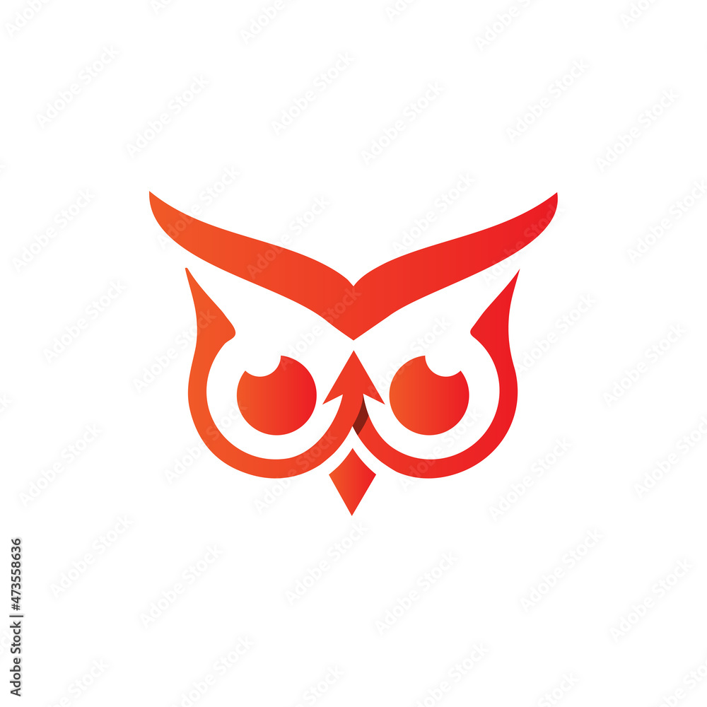 owl logo design concept free vector template owl logo design concept free vector template