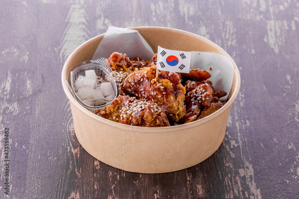 Korean fried chicken Stock Photo | Adobe Stock