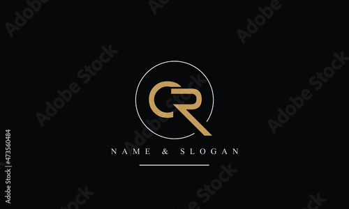 RC, CR, R, C abstract letters logo monogram