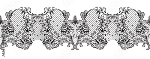 Luxurious openwork lace with flowers
