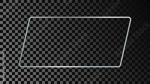 Wallpaper Mural Silver glowing rectangular shape frame Torontodigital.ca