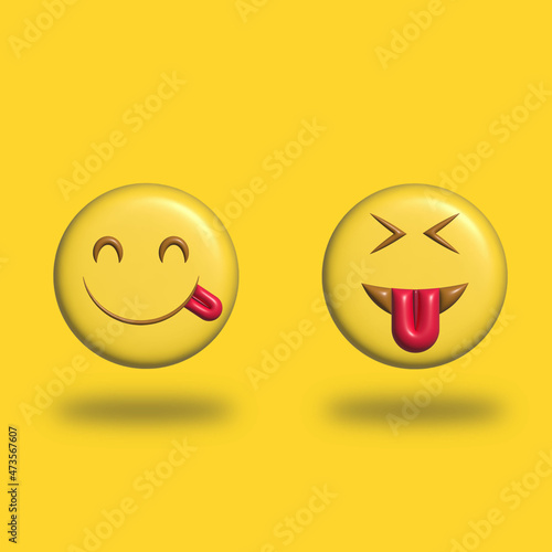 emoticon 3d vector illustration pop up concept