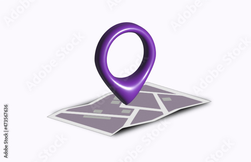 icon location maps vector 3d illustration concept