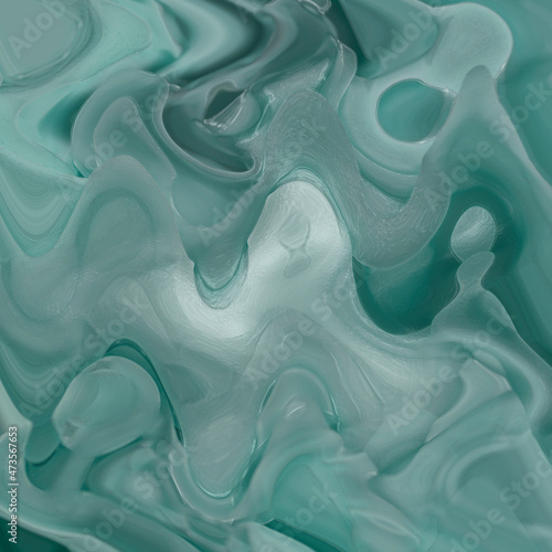 Abstrakcja tło tekstura zielono błękitna kompozycja barwnych plam 