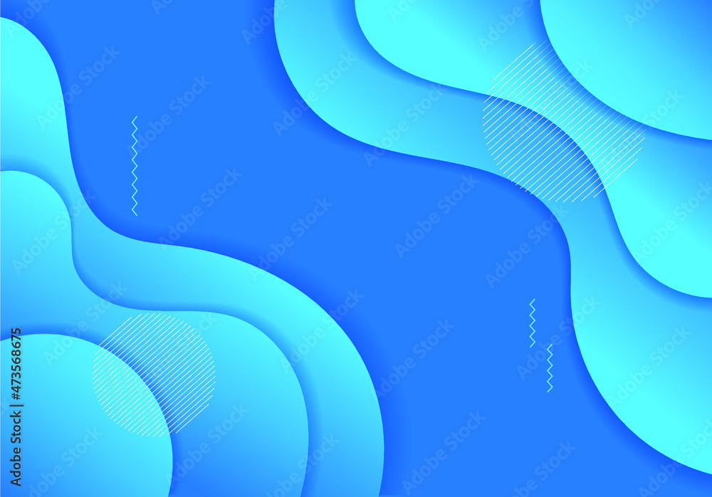 Fototapeta premium abstract blue waves background