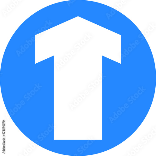 Free Download circle blue road sign one way - GFXLoad