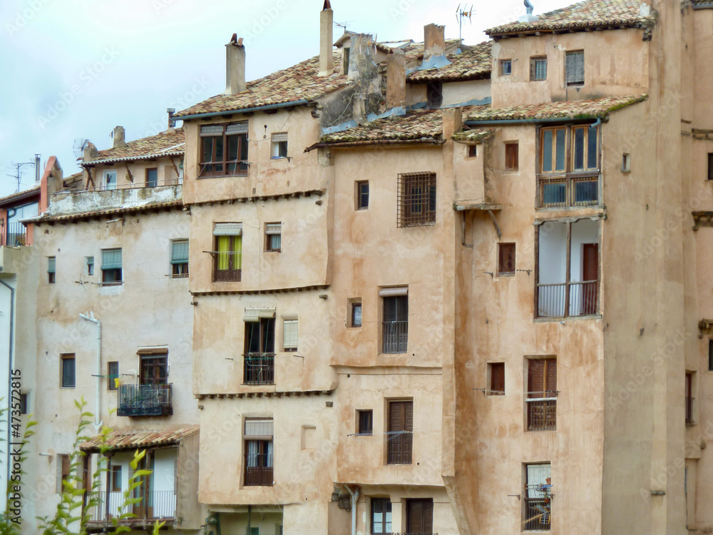 Cuenca, Hanging Houses, medieval town, situated in the middle of 2 ravines, UNESCO world heritage site. Spain.