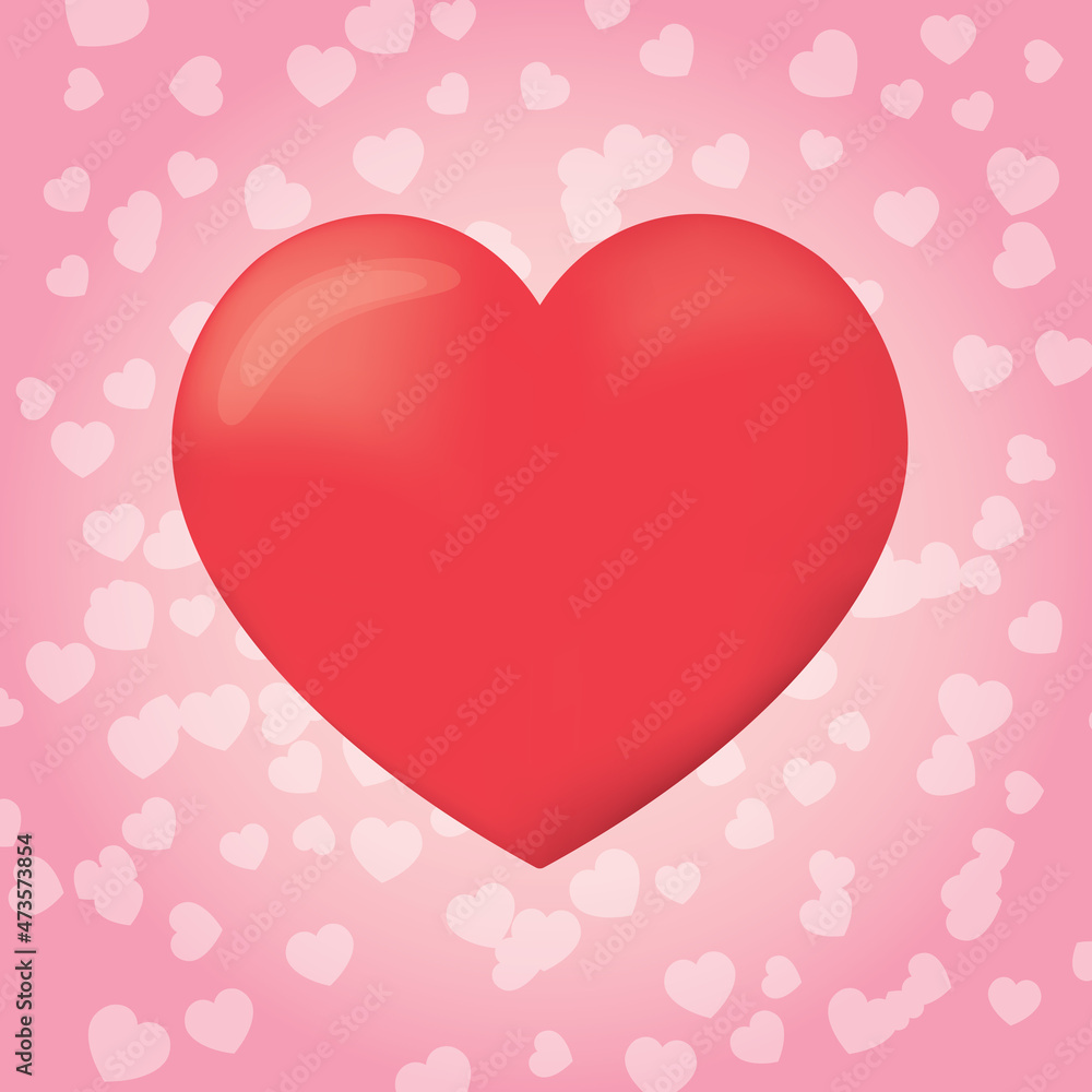 red love heart, Valentine's Day concept- vector illustration red love heart, Valentine's Day concept- vector illustration
