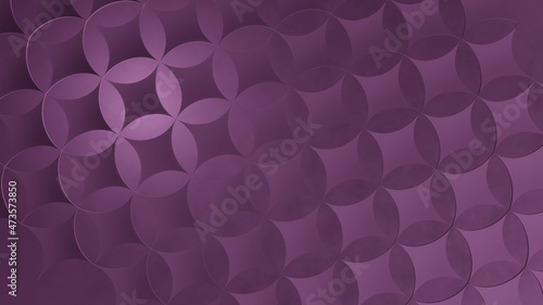 Pink diamond quadrangle tile wall (3D Rendering)