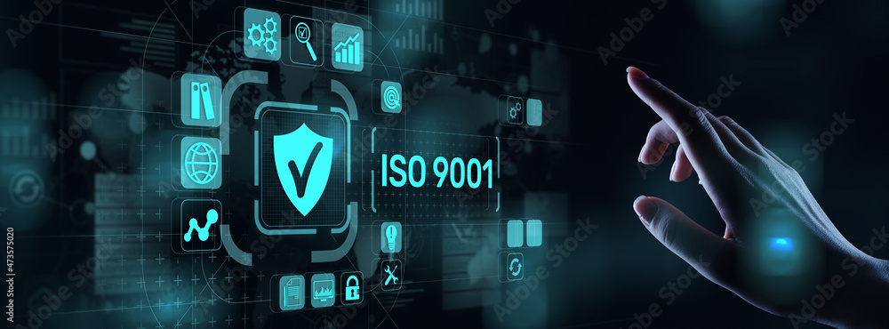 ISO 9001 Standards quality control business technology concept on virtual screen. ISO 9001 Standards quality control business technology concept on virtual screen.