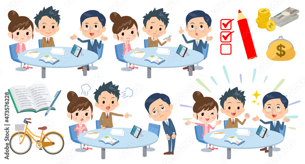 塾講師が学生と保護者相手に話し合いをしているイラストセット Stock Vector Adobe Stock 塾講師が学生と保護者相手に話し合いをしているイラストセット Stock Vector Adobe Stock
