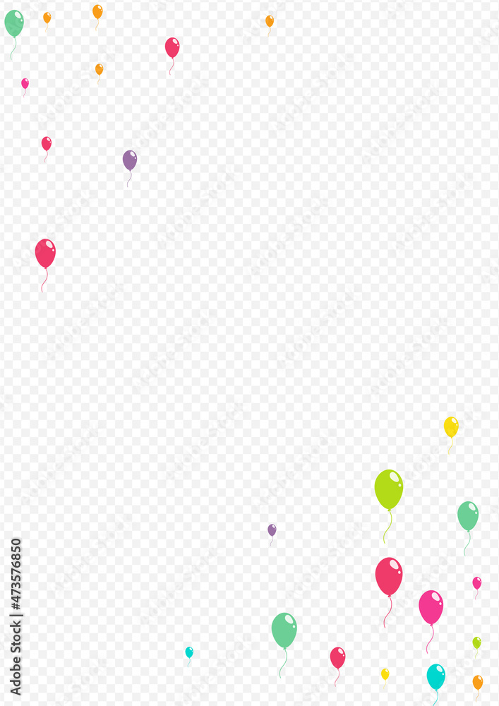 Multicolor Holiday Balloon Vector Transparent