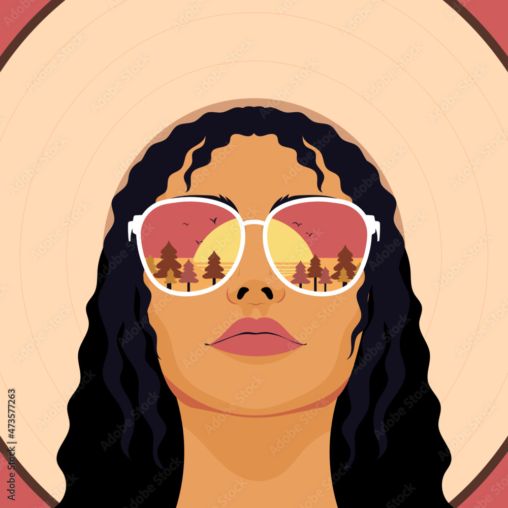 custom made wallpaper toronto digitalChic trendy woman wearing sunglasses watching sunset