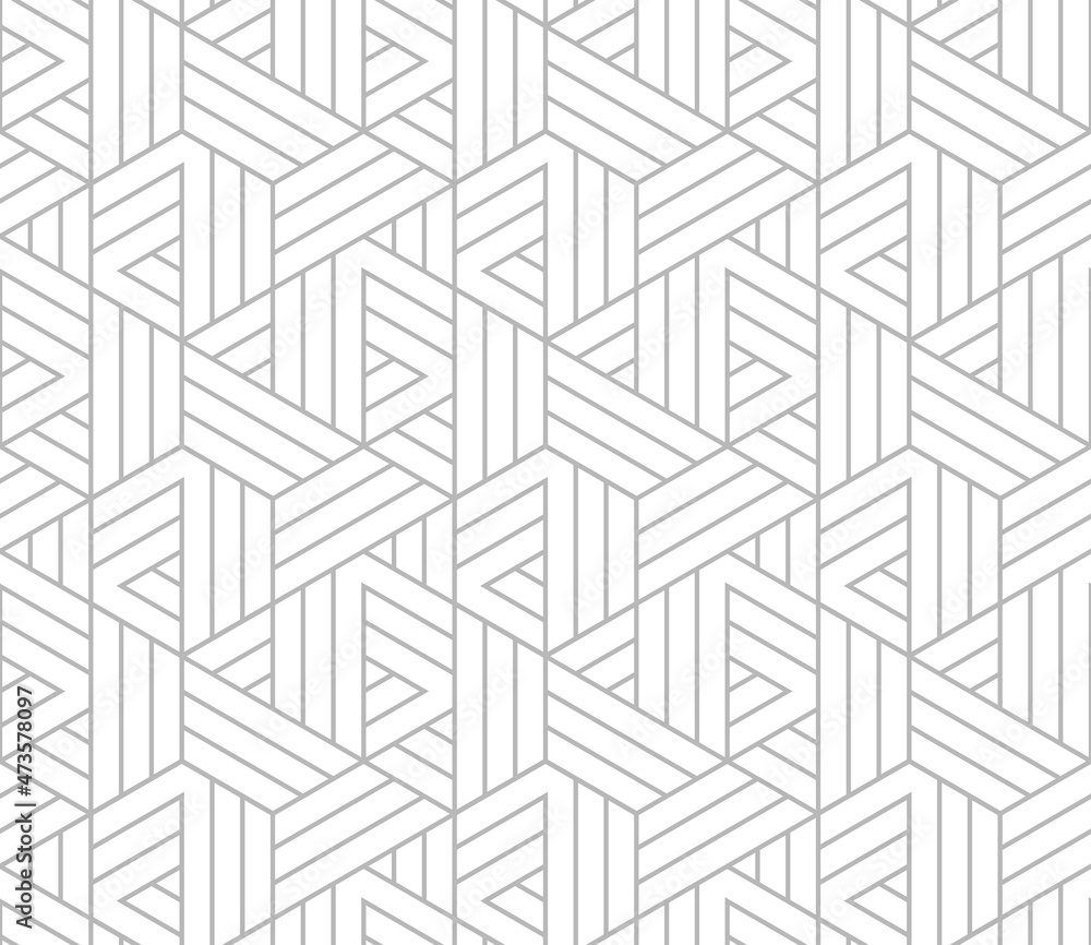Abstract geometric pattern with stripes, lines. Seamless vector background. White and gray ornament. Simple lattice graphic design. Abstract geometric pattern with stripes, lines. Seamless vector background. White and gray ornament. Simple lattice graphic design.