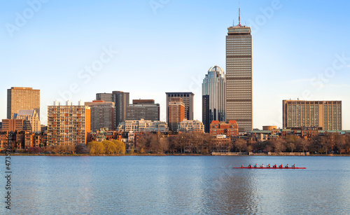 The skyline of Boston in Massachusetts  USA.