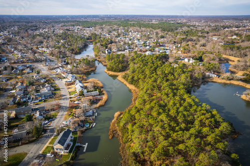 Aerial Drone of Manasquan Brick New Jersey  photo